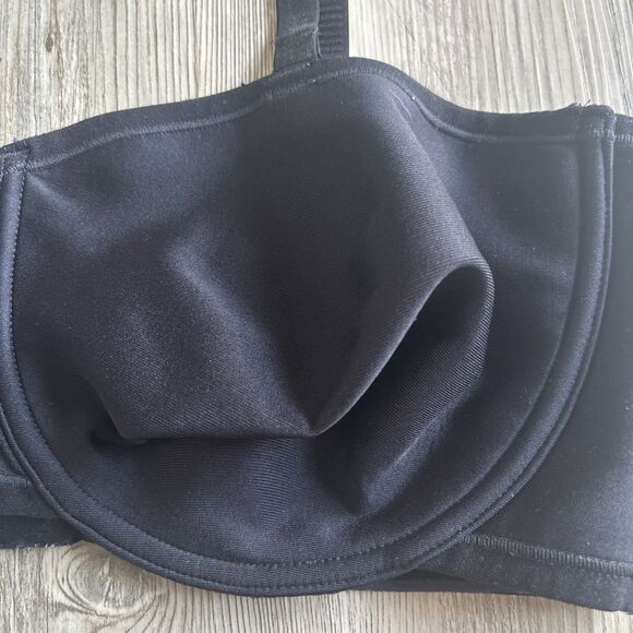 Vanity Fair Full Coverage Black Strapless Bra With Wire Removable Straps  42D - Picture 2 of 10